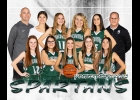2022-23 PINCONNING GIRLS VARSITY BASKETBALL TEAM TEAM (all l-r) Front Row: Mackenzie Eilf, Cailey Treichel, Dailyn Bayne, Jordyn Kowalczyk, Ariel Holstine. Back Row: Assistant Coach Andy Kowalczyk, Assistand Coach Raven Wieland, Josie Wieland, Summer Pomaville, Jasmine Brazeau, Coach Brad Wehner. Not pictured: Geena Gauthier. --Courtesy Photo