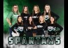 2023-24 PINCONNING WINTER VARSITY CHEER TEAM (all l-r) Front Row: Ella Tunk, Marianah Ernst, Emmaleigh Ackels, Isabella Gulvas. Back Row: Coach Renee Gulvas, Auden Winquest, Cadence Winquest, Emily Niedzwiecki. --Courtesy Photo