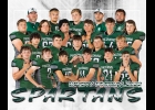 2022 PINCONNING SPARTAN VARSITY FOOTBALL TEAM (all l-r) Front Row: Riley Hill, Thaddeus Nashatka, Landen Enciso, Luke Grzegorczyk, Ayden Lalonde, Jordan Gunter. Second Row: Anthony Charbonneau, Kyle Meehleder, Evan Knochel, Ethan Skrzysinski, Oliver Cianek. Third Row: Alan Whiting, Calvin Holland, Fisher Burch, Nolan Reszke, Cooper Norman, Dakota Vennix. Back Row: Coach Paul Hoisington, Coach Owen Carter, Dylan Rinard, Head Coach Walter Mulligan, Coach Noah Lalonde.