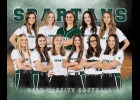 THE 2022 PINCONNING SPARTAN VARSITY SOFTBALL TEAM: (all l-r) Front Row: Brielle Herner, Katelynn Foor, Samantha Fryzel, Dailyn Bayne, Madison Shoultes, Aubrey Boler. Back Row: Rheanah Sturm, Nola Robinson, Karly Lauzon, Geena Gauthier, Kallie Blake. --Courtesy Photo