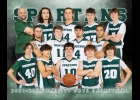2021-22 VARSITY BOYS BASKETBALL TEAM (all l-r) Front Row: Ayden Lalonde, Garrett Zehr, Jean Brazeau, Riley Hill, Brady Lupke. Middle Row: Cole Rezler, Tyler Floyd, DJ LaBean, Teddy Shark. Back Row: Coach Kevin Cliff, Carson Parks, Carter Bleshenski, Jimmy Bellottie, Thaddeus Nashatka. Not Pictured: Nathan Laures.  										            						         --Courtesy Photo