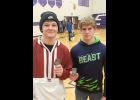 JACOB BROOKS AND ARTHUR DENNISON show off their Jack Pine Conference Second Place medals that were earned at the Conference Championships on Saturday. --Courtesy Photo