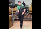 ZACH BISHOP, of the Pinconning Boys Bowling Team, bowled a 104 in his single game against Farwell. --Journal Photo