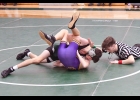 ZACH SHOULTES gets the pin against his opponent from Bay City Central on Saturday. --Journal Photo